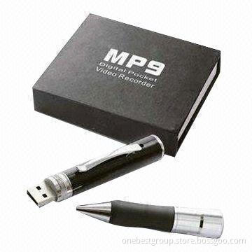 Pin-hole Camera in Pen Shape with Up to 8GB Memory Capacity and Yellow Lights Standby Mode